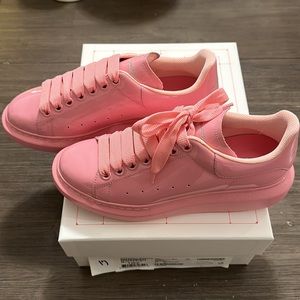 Alexander McQueen Pink Patent Leather Oversized Sneakers - Size 39 1/2!